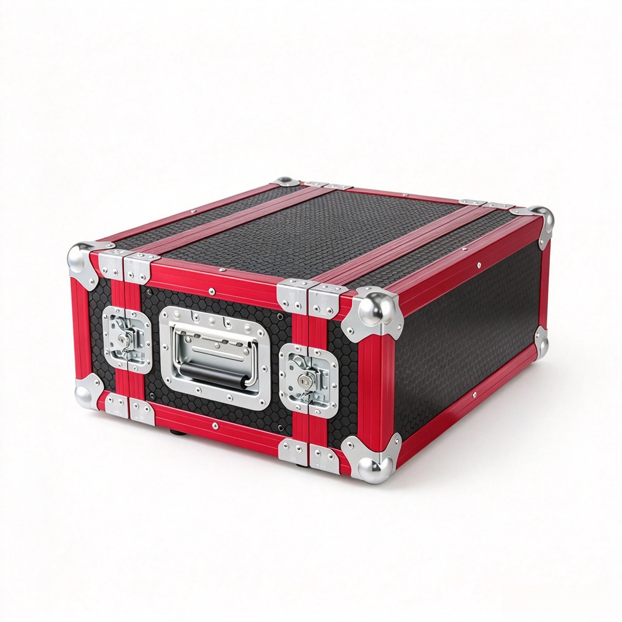 3U Flight Case For 2 Wireless Microphones Portable AMS Mic Storage Carry Box For Dual Handheld Mics Outdoor Stage Use