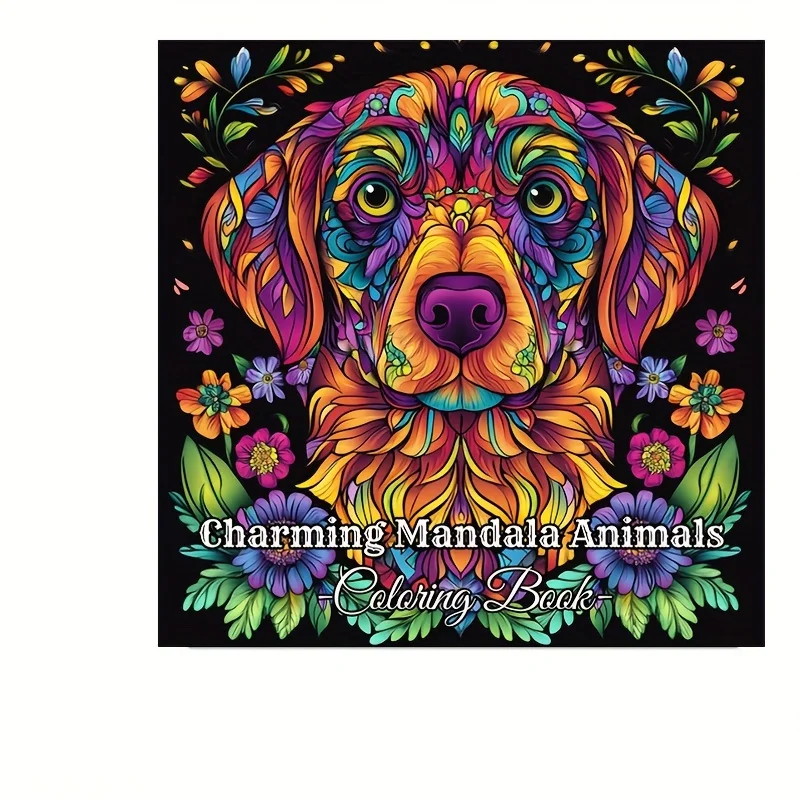 28-pagina's Mandala-dieren kleurboek voor stressreductie voor volwassenen |   Kleurboek voor stressverlichting en stemmingsreductie Valentin