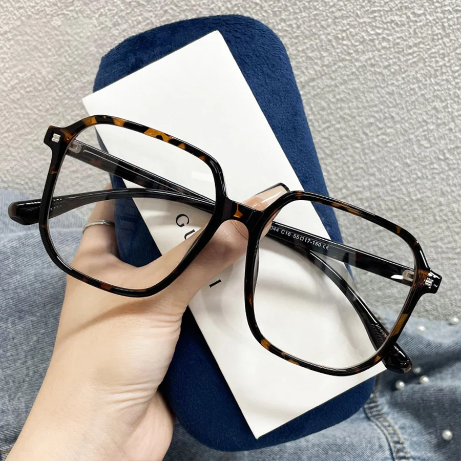 1pc New large frame individual anti-blue glasses frame men and women can match myopia frames