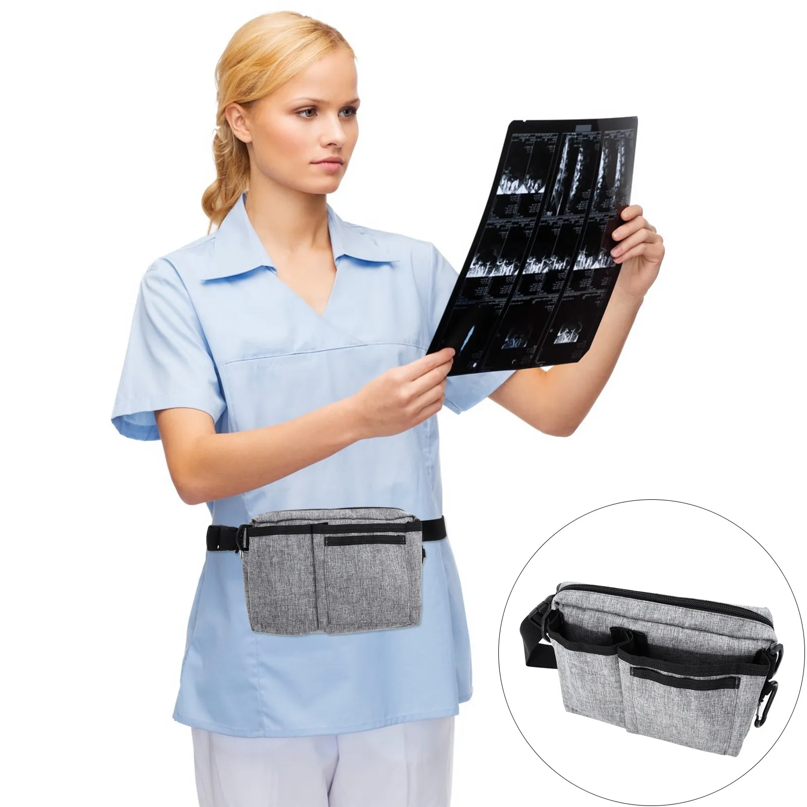 

1Pcs Clean Tool Waist Bag Premium Oxford Cloth Wear-Resistant Heavy-Duty Medical Worker Waist Bag Nurse Tool Pouch for Dentists