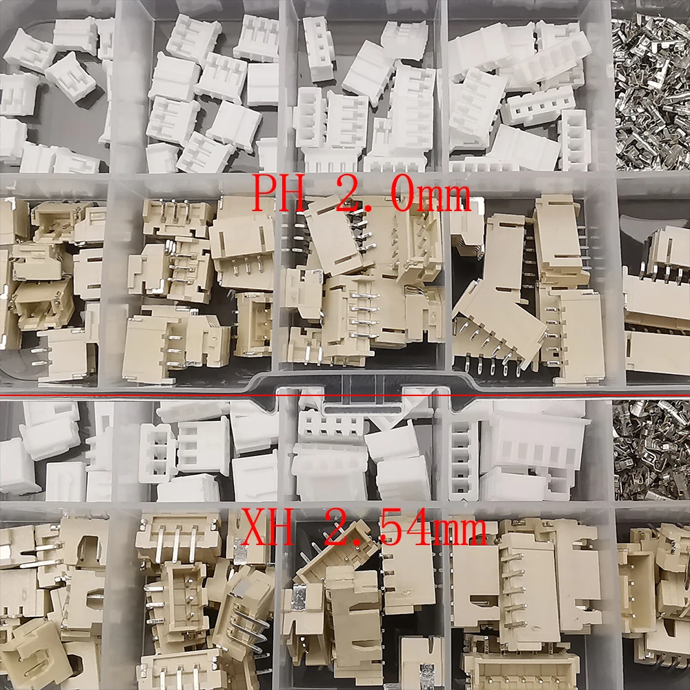 1Box JST 1.25mm/SH 1.0/ZH1.5/PH2.0/SYP/SM/XH 2.54mm/VH 3.96mm Pitch 2 3 4 5Pin Male Female Housing Terminal Pin Header Connector
