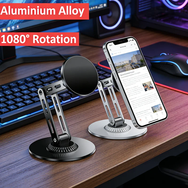 

Magnetic Desk Phone Holder Stand Magnet Car Mount Smartphone GPS Mobile Cell Support in Car Bracket for iPhone 17 Samsung Xiaomi