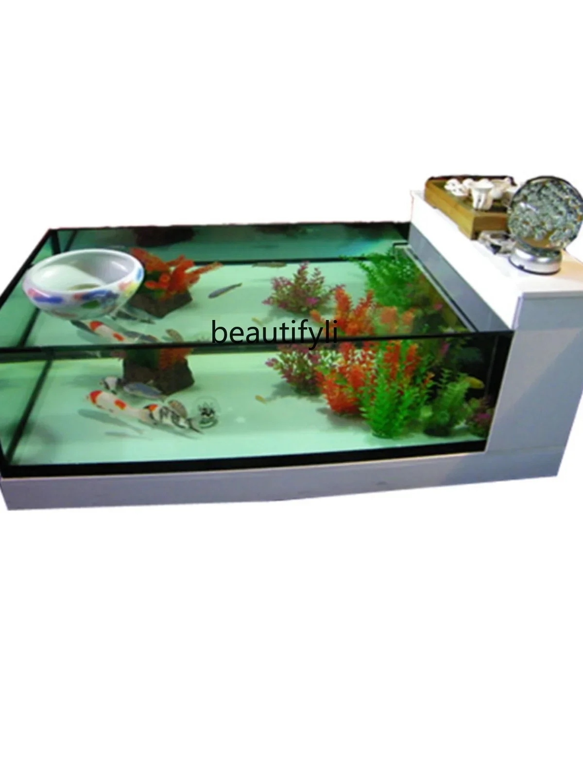 

Fish Tank Living Room Home Multi-Functional Change Water Rectangular Creative Glass Coffee Table Fish Tank Aquarium