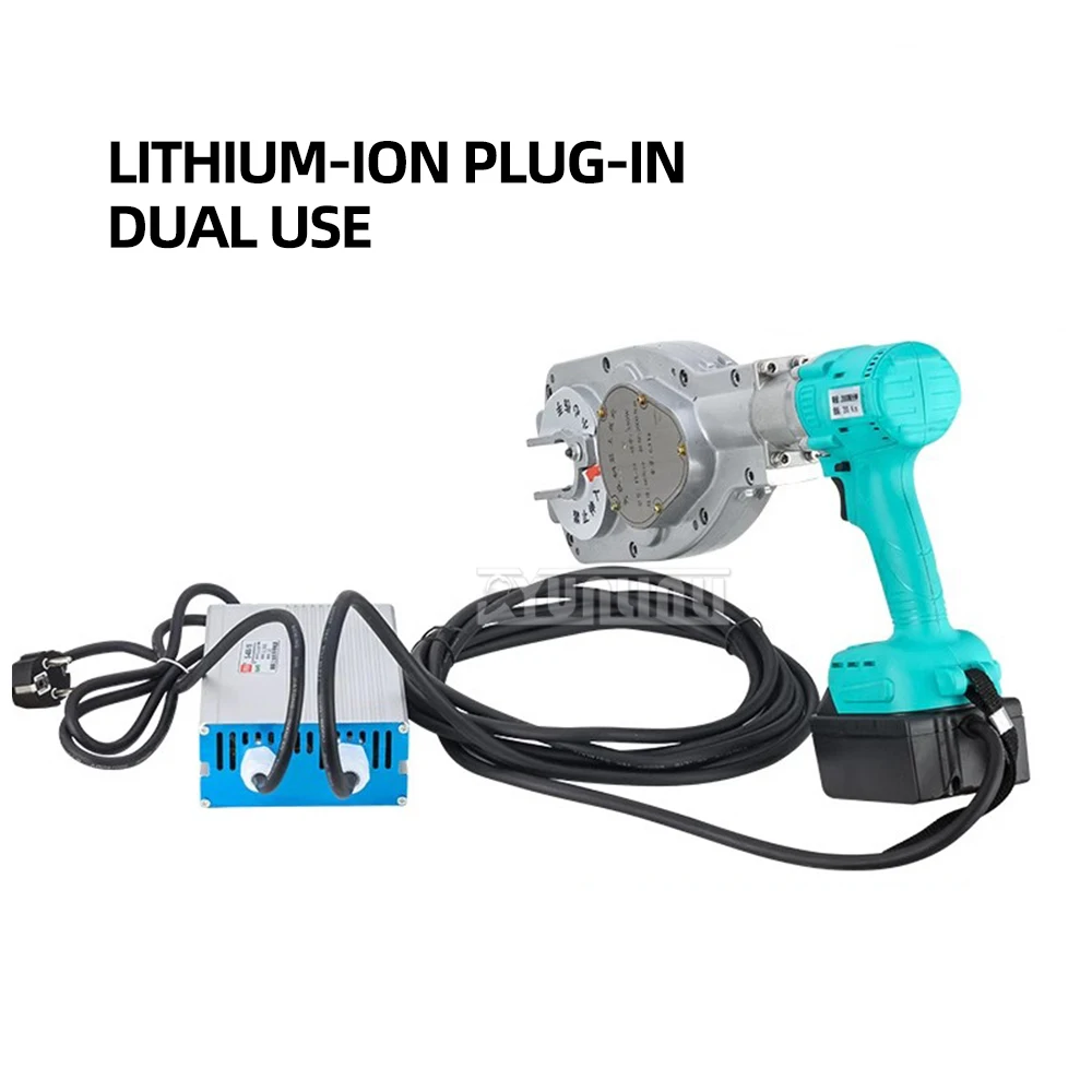 Máquina de fio de manga de barra de aço elétrica portátil bateria de lítio conexão de fio chave de torque máquina de aperto de rosca FL-28