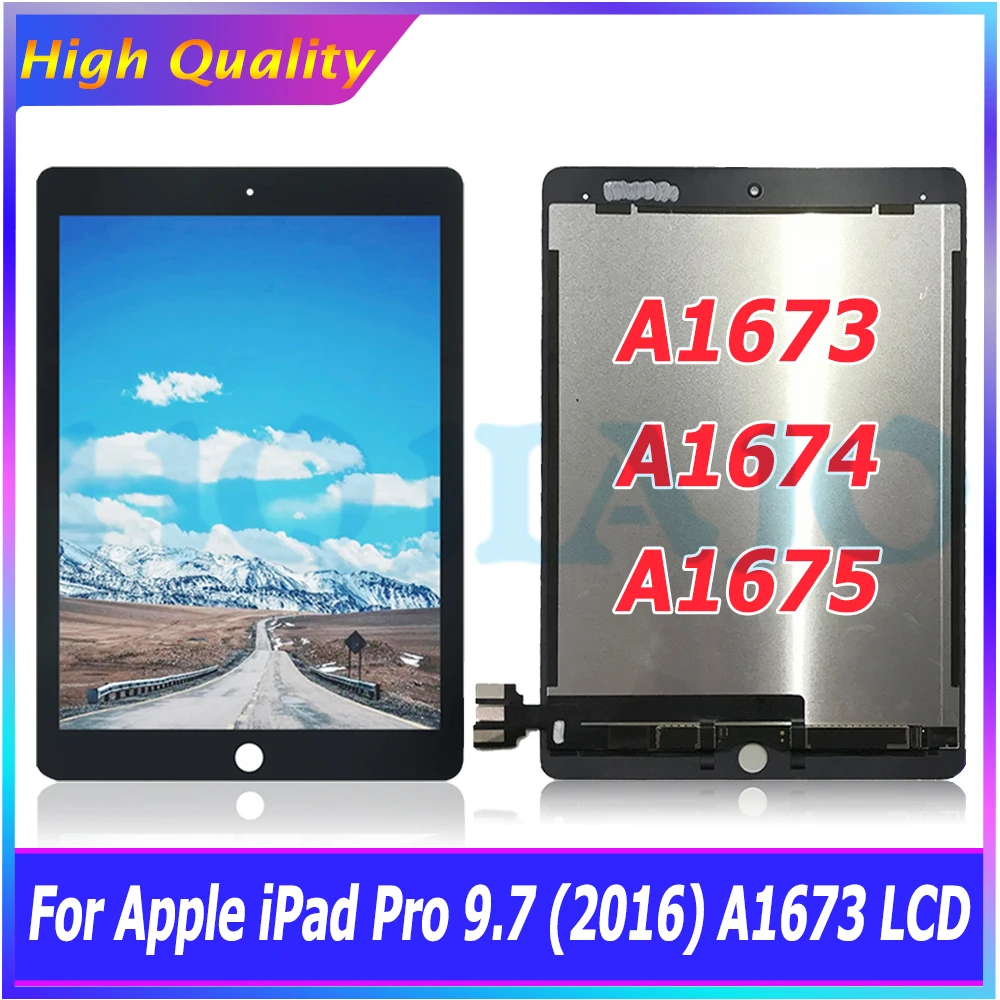 شاشة LCD تم اختبارها 100% لأجهزة Apple iPad Pro 9.7 A1673 A1674 A1675 محول الأرقام بشاشة تعمل بلمس أجهزة الاستشعار لوحة استبدال LCD لـ ipad Pro 9.7