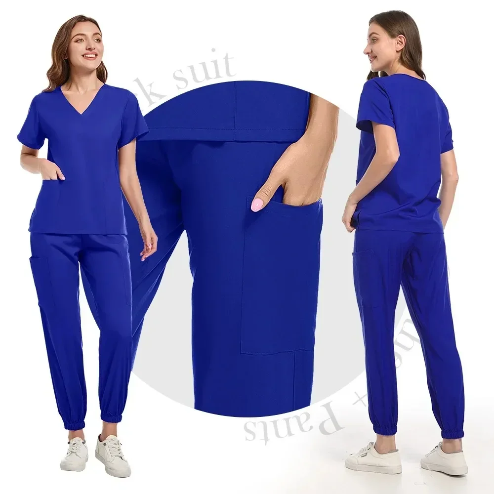 Multilcolors Hospital Medical Scrub Suits Uniform Women Men Scrubs Set Beauty Work Clothes Nurse Accessories Dental Surgery Suit