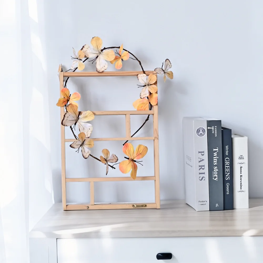 

94 см имитация бабочки, цветок, виноградная лоза, фоторамка, орнамент, легкая роскошная декоративная фоторамка «сделай сам», декоративная бабочка