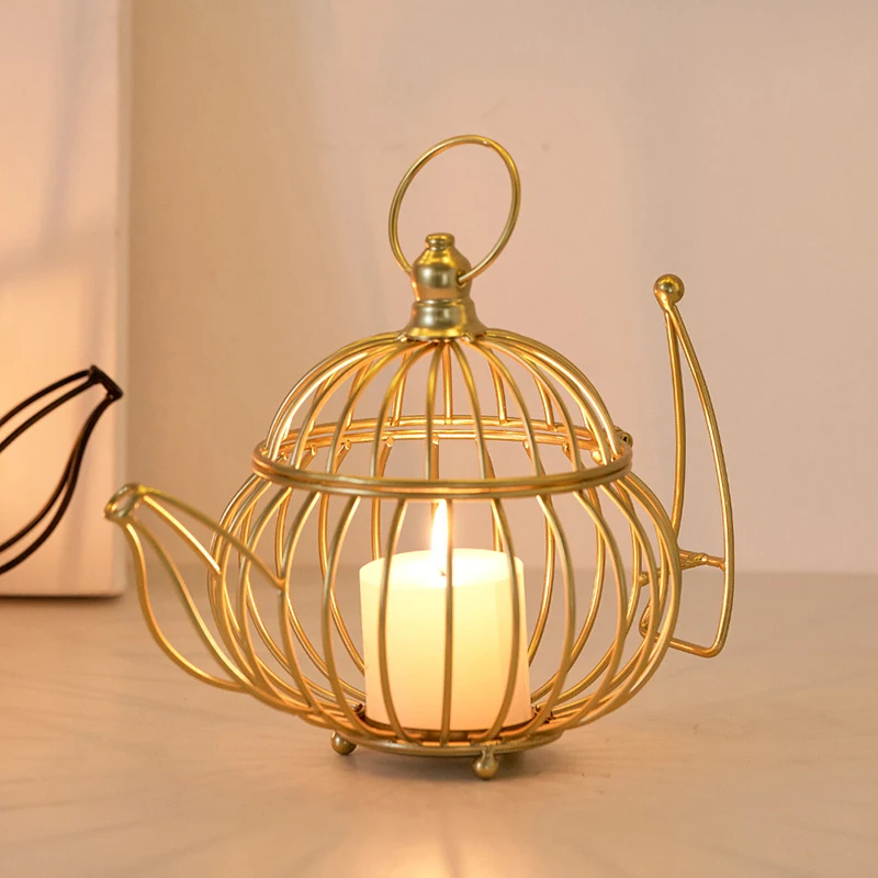 Nordic Candle Holder Metal Iron Candlestick Retro Candle Holder Decor For Living Room Coffee Table