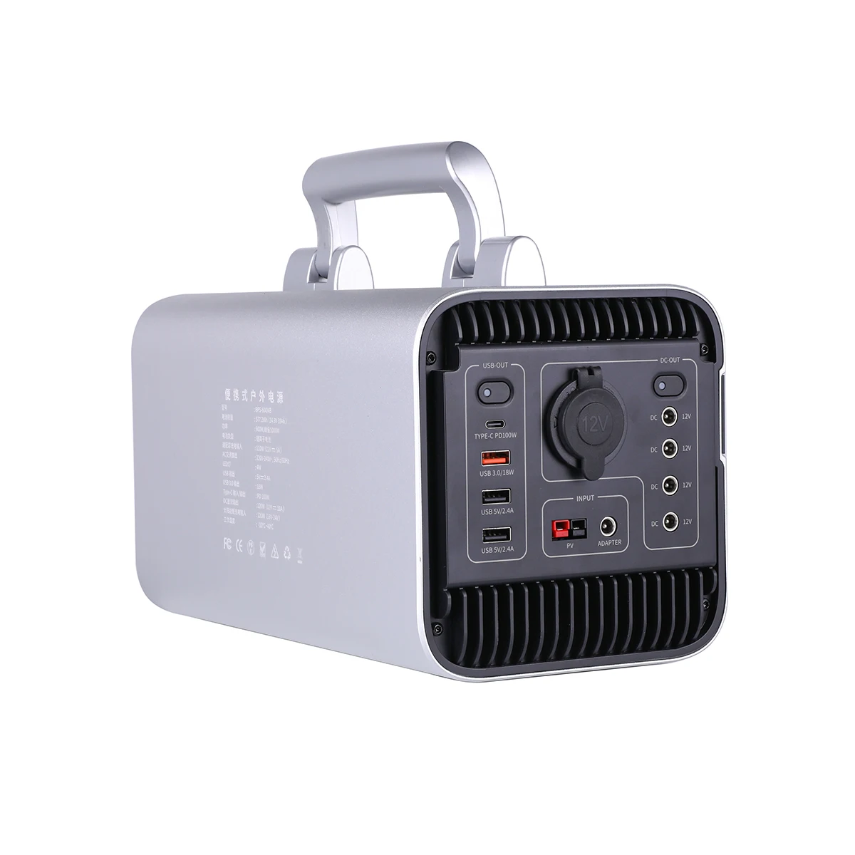 AC DC Portable Power Station 577Wh 156000mAh Outdoor Power Bank USB Dual Output Camping Travel Devices