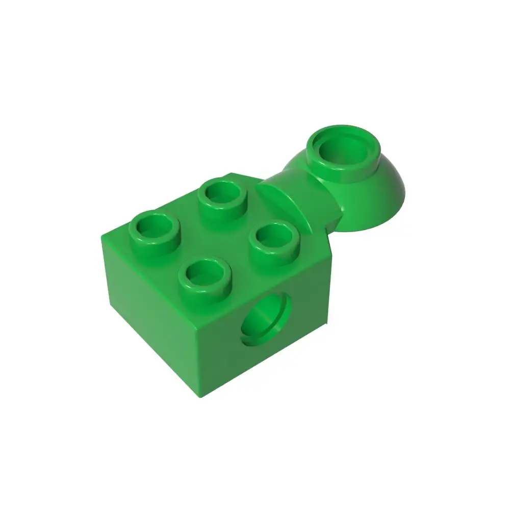 Gobricks 1 peça de tijolo técnico especial 2x2 com furo de pino, bola conjunta de rotação metade compatível com peças de tijolos modelo 48170 48442