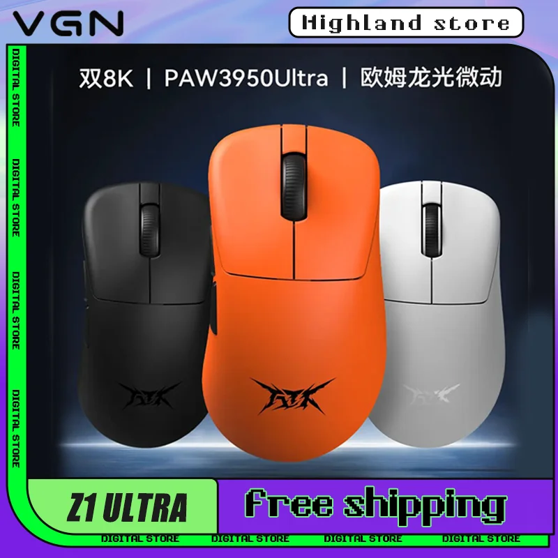 

Vgn Atk z1 Blazing Sky Mouse Vxe Wireless 2Mode 2.4g Paw3950ultra Light Weight Mouse Custom Mouse For E-Sports Gamer Mice Gifts