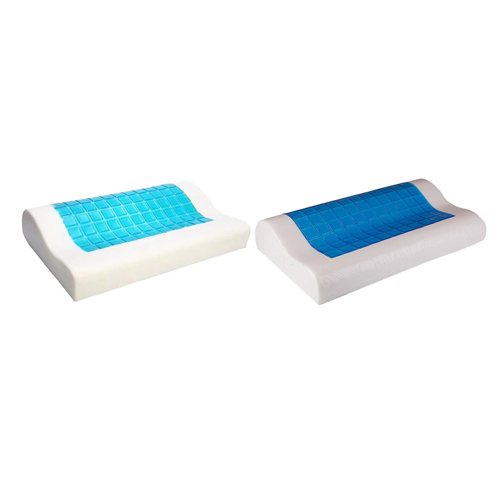 Cooling Gel Pillow Ergonomic Memory Foam Cervical Neck Pillow Orthopedic Pillow for Sleep for Back Side Stomach Sleepers