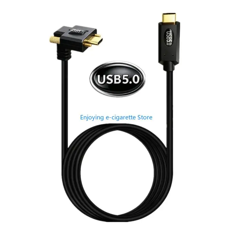 Mounted Device USB C Locking Cable, 1 m Type C Cord for Corner Wiring Y4QF