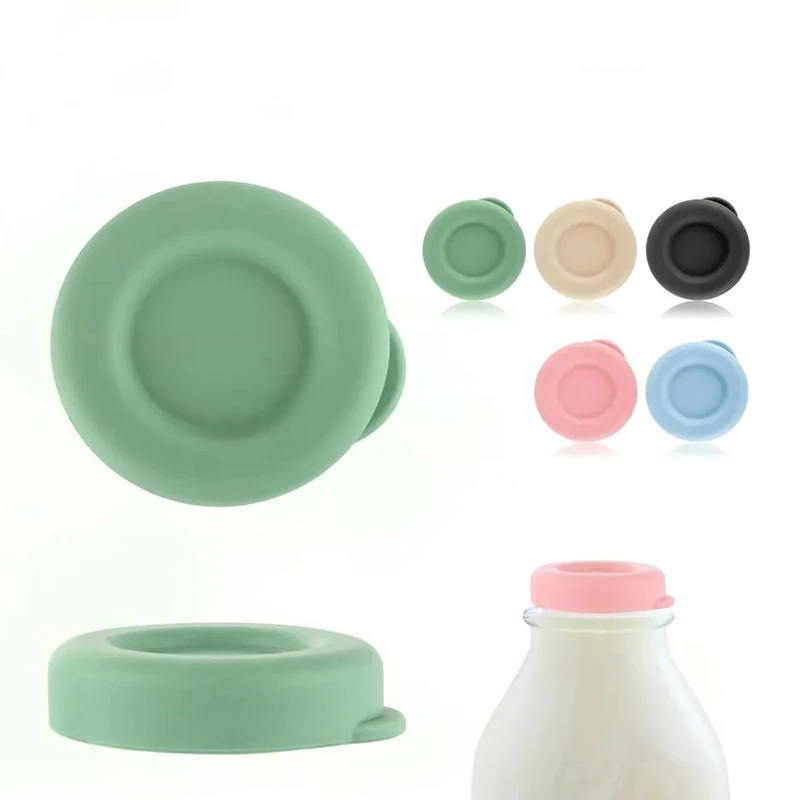 

1pcs Silicone Glass Bottle Cap Reusable Leak Proof Caps Lids For Brew & Soft Drink Bottles, Soda & Wine,Dishwasher Safe