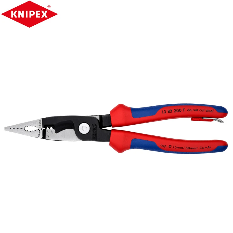 

KNIPEX 13 82 200 T Multifunctional Electrician Pliers Harden The Cutting Edge With A Sharp Edge Simple Operation