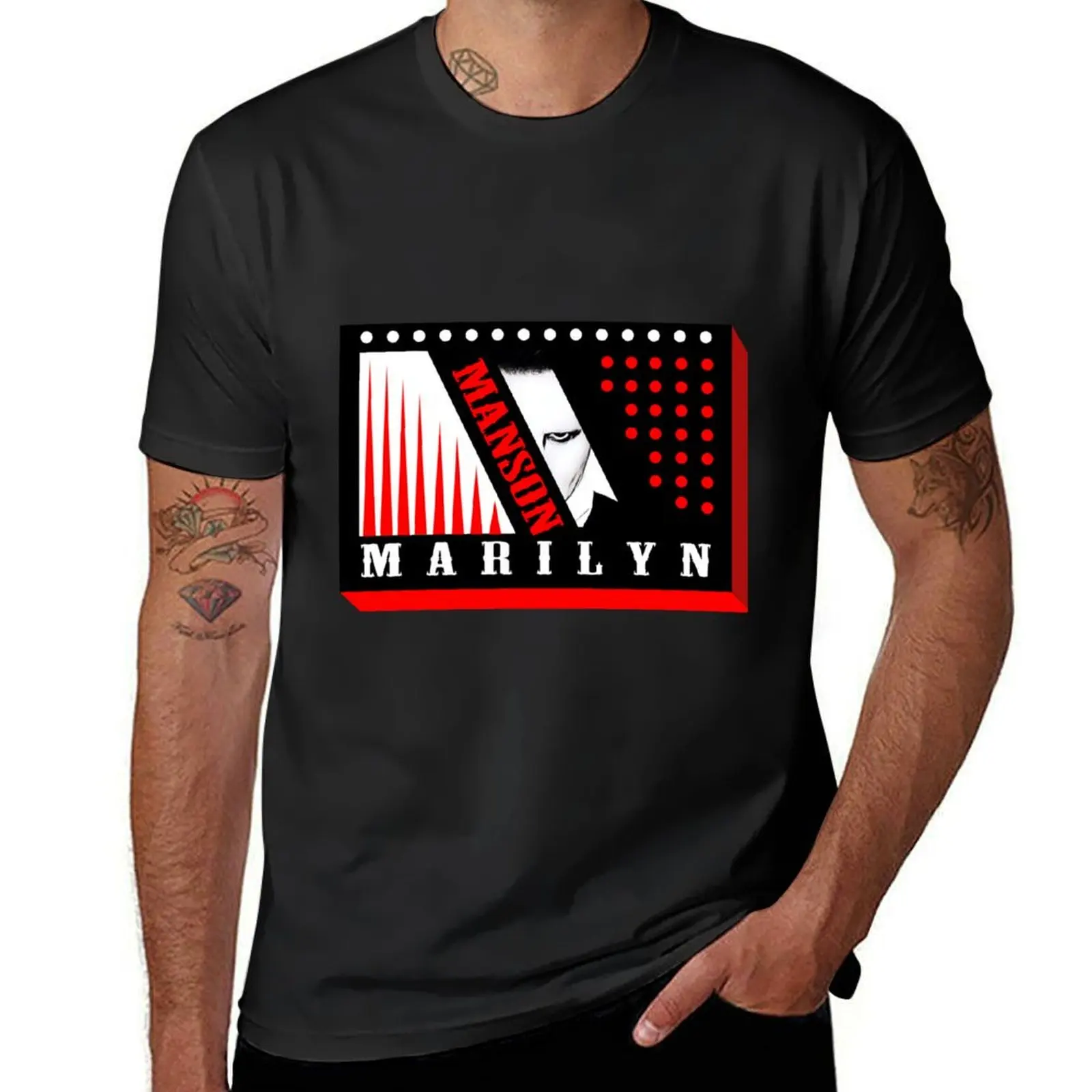 

3D Art Marilyn Manson 90s Music Lover T-Shirt quick drying cute tops men t shirts