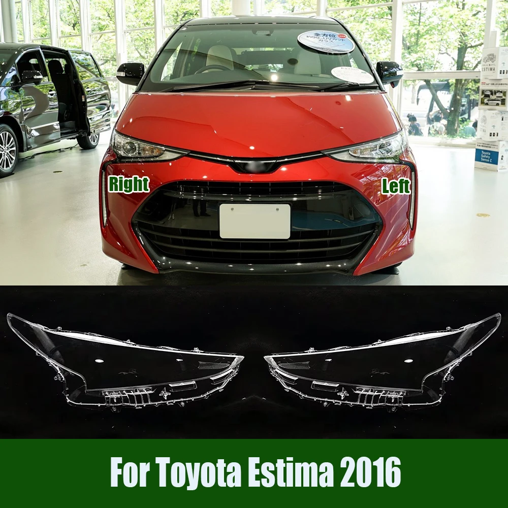 

For Toyota Estima 2016 Headlight Cover Transparent Headlamp Shell Lamp Shade Lens Replace Original Lampshade Plexiglass