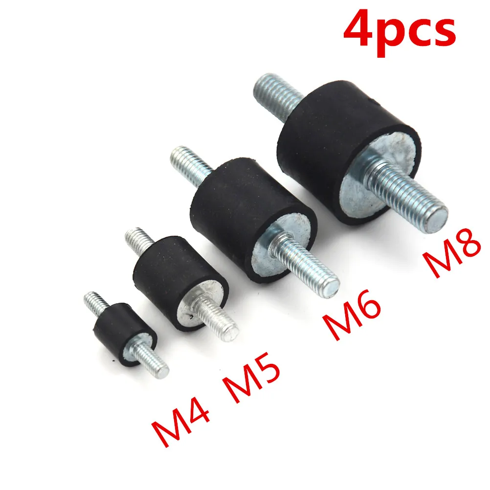 4pcs/lot Anti Vibration Damp Noise Silent Block Protect Machine Bobbin  Rubber Mounts Male Tools Damping Element M4 M5 M6 M8