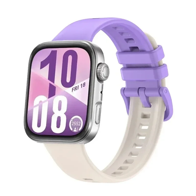 Силиконовый ремешок + чехол для ПК для Huawei Watch Fit 3/4 HD, браслет из закаленного стекла с цветной пряжкой для Huawei Watch Fit 4 Pro, аксессуар