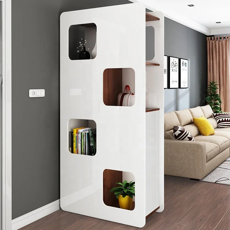 Nordic Style White Living Room Furniture Foldable Partition Storage House Modern Wine Cabinet Bar Counter