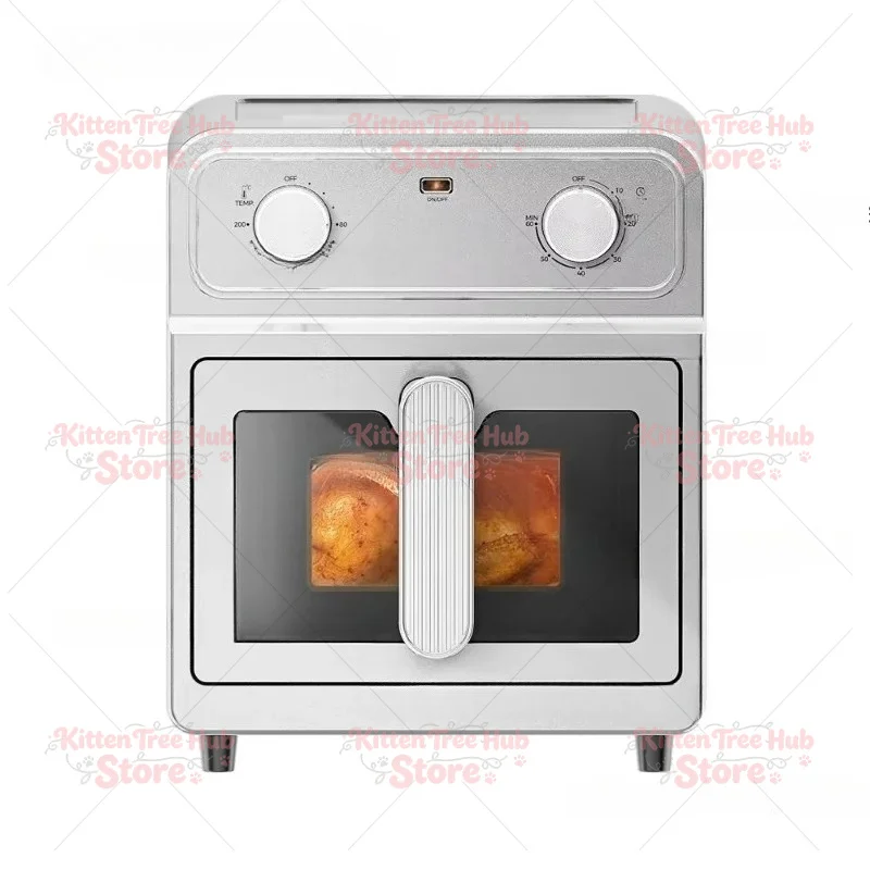 6L 1700W Air Fryer with Viewing Window, 304 Stainless Steel (Uncoated), Multi-Function Air Fryer