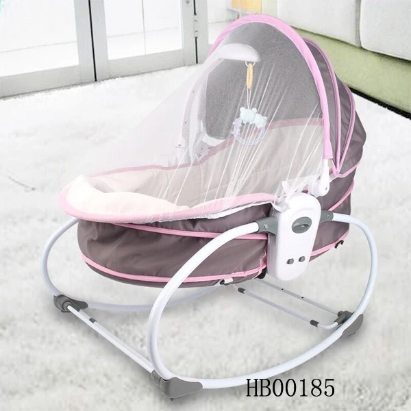 Wholesale 5 in 1 hot sell newborn baby rocker bassinet portable travel baby sleeper baby safety cradle with mosquito net