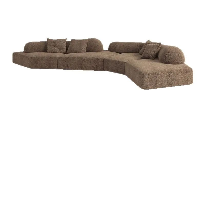 

Italian minimalist rock sofa size apartment fabric special-shaped module living room flat layer designer double-sided sitting
