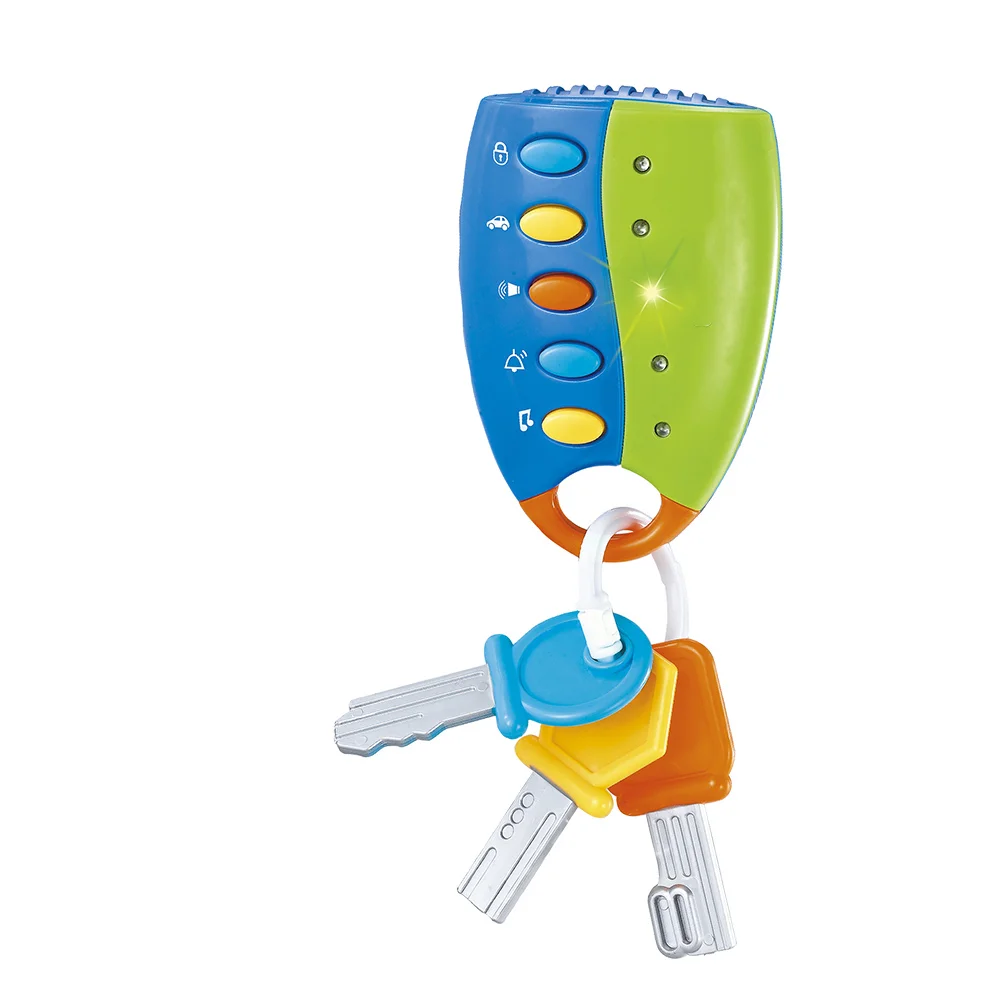 

Children's Simulation Remote Control Car Lock Key Combination Daily Usage Toy Bell Music Abs Ring Baby Musical Swinging Keys