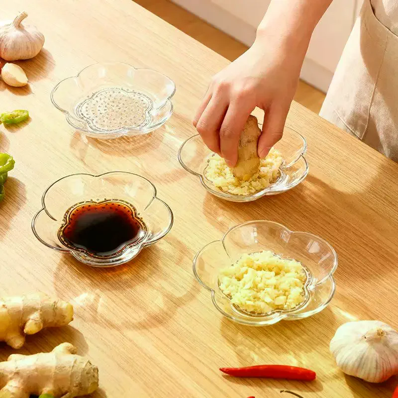 2Pcs Multi-Functional Garlic Grinding & Seasoning Dish Kitchen Prep & Dipping Tool For Garlic, Ginger, Chocolate, And More