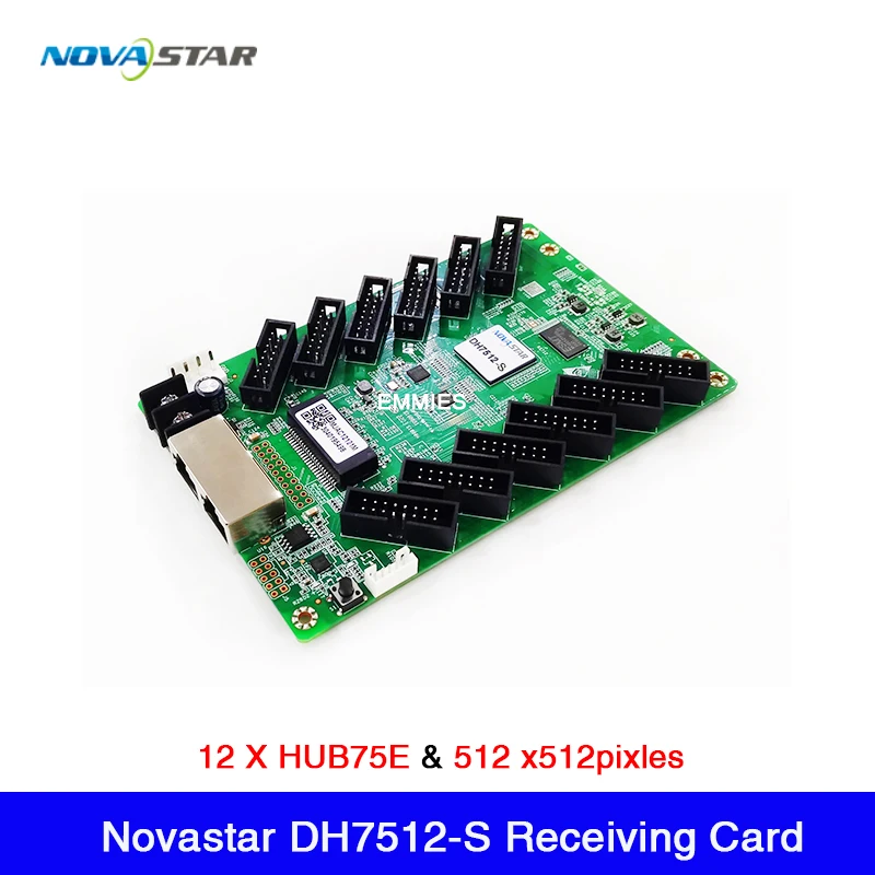 

Novastar Receiving Card DH7512 / DH7512-S MRV336 / MRV412 Display 512*512 Pixels 12*HUB75 working for Sending card