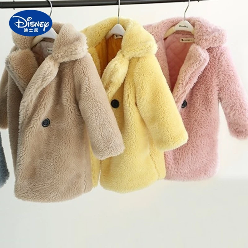 

Disney Kids' 2025 Plush Coat | Faux Wool with Large Collar, Thick Winter Jacket for Boys & Girls, Cozy Children's Outerwear