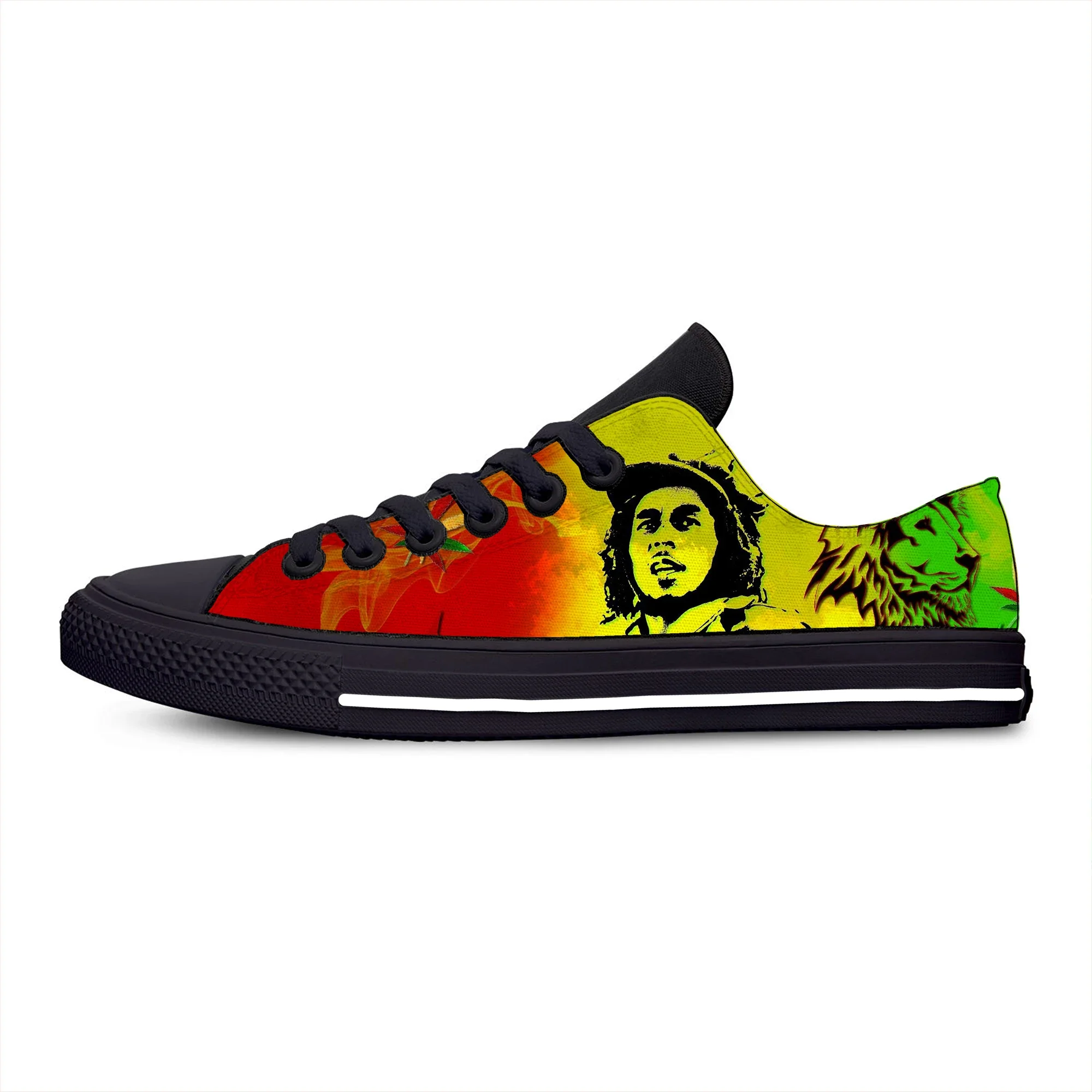 Bob Marley Reggae Star Music Rock Chaussures décontractées légères pour hommes et femmes, baskets classiques respirantes basses, chaudes et fraîches, dernières chaussures d'été