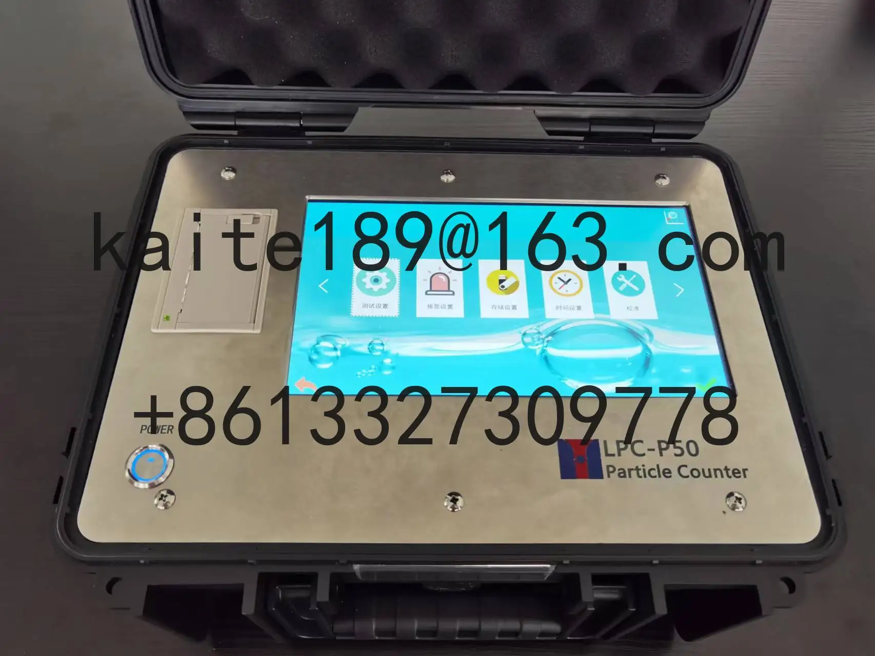 ISO 4406 NAS قياس عداد جسيمات الزيت الهيدروليكي المحمول