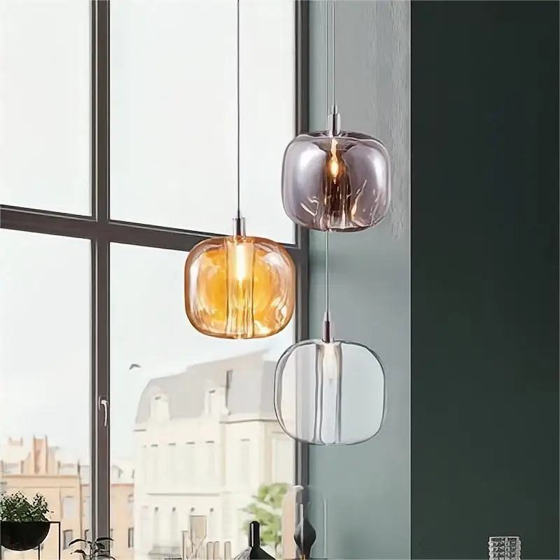 

Post-modern Luxury Crystal Ball Chandelier Creative Bedroom Bedside Small Pendant Lamps Colored Crystal Ball Hanging Light