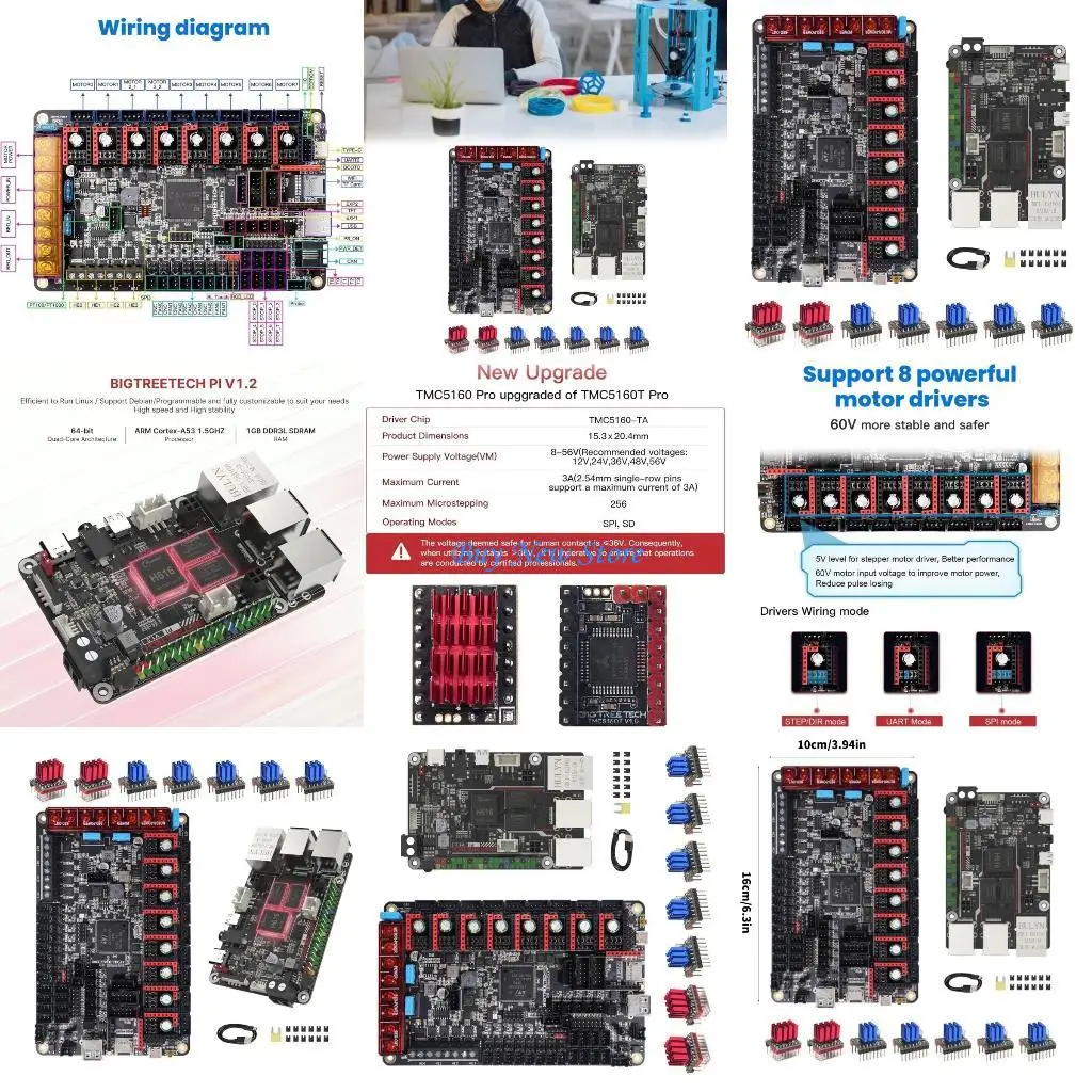 

20CE Printing Control Board + Motor Driver Bundle Octopus h723 3 Control