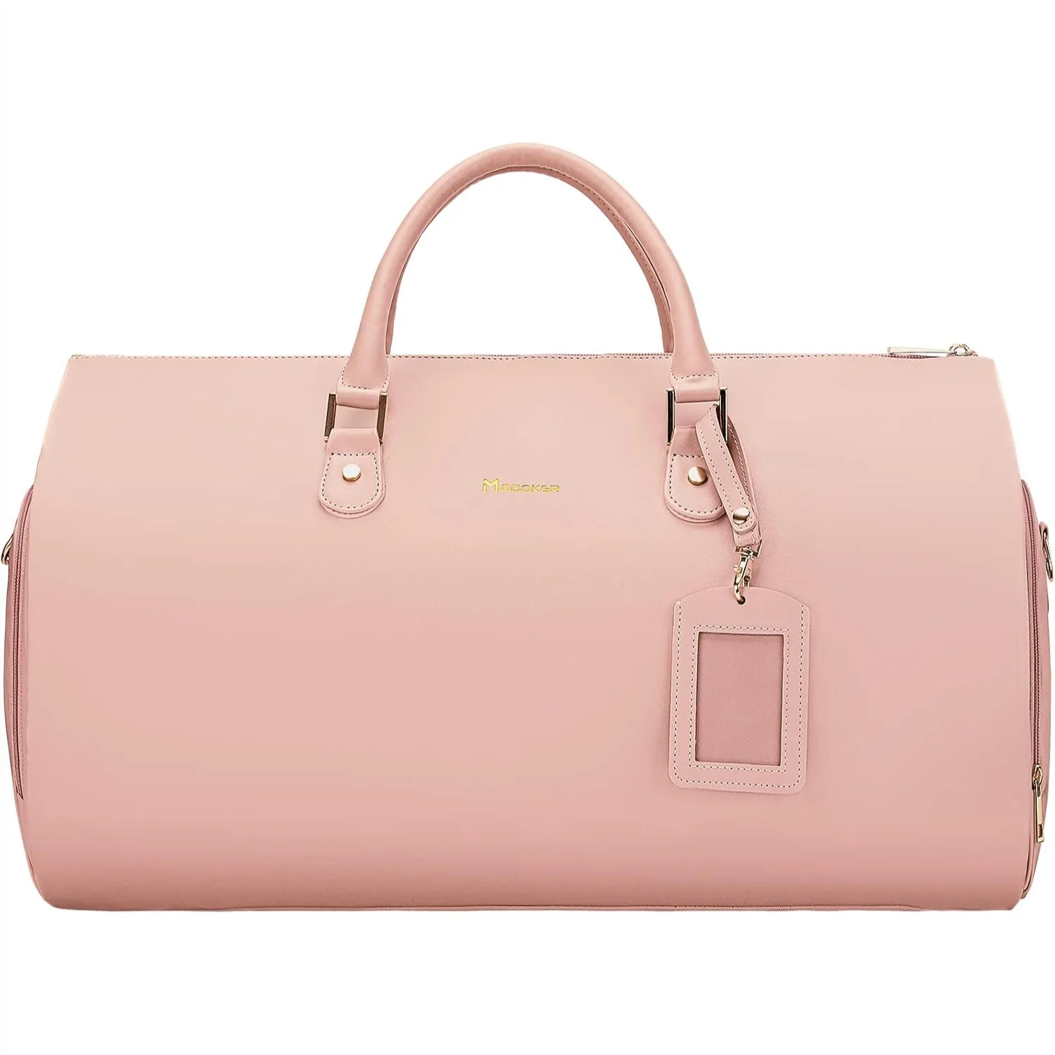 

Women Convertible Leather Garment Bag with Shoulder Strap, 2 in 1 Hanging Suitcase Travel Duffel Bag, Wrinkle-Free Carry On