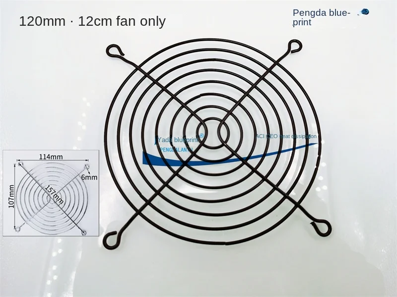 Ventilateur de dissipation thermique en fil métallique, couvercle de maille de protection, noir, neuf, haute qualité, 40mm, 50mm, 60mm, 80mm, 90mm, 120mm