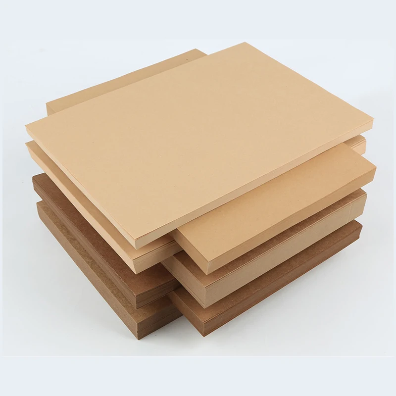 A4 Brown Kraft Paper DIY Hard Cover Box Layer Insert Drawing Hand Made Novelty Greeting Card Tag