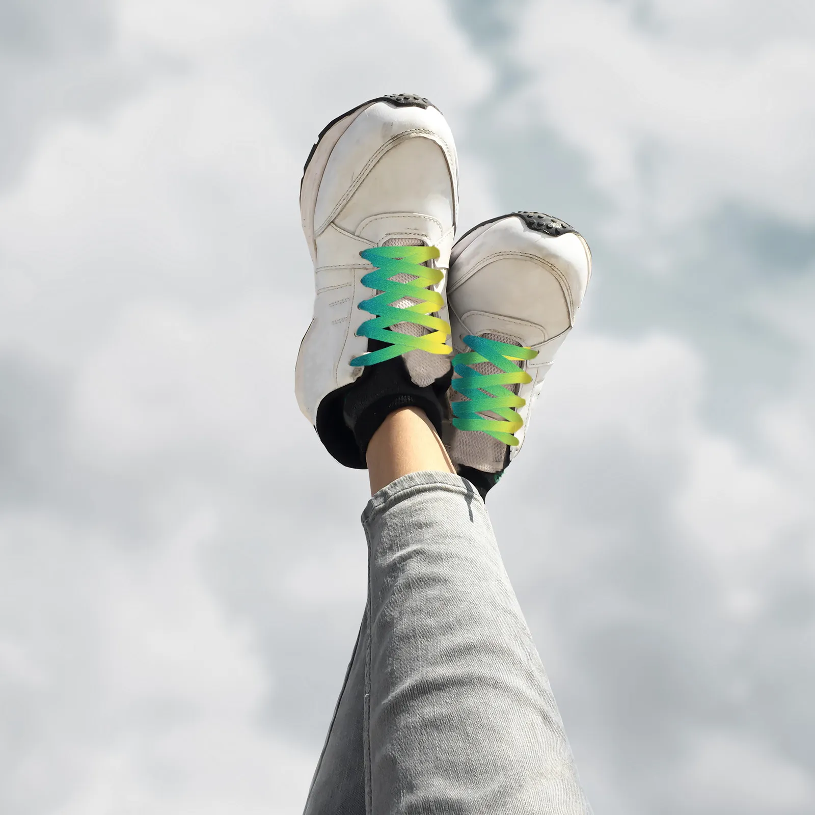 20Pcs 140Cm Stylish Gradient Shoelaces First Class Material Colorful Shoe Straps for Casual Sneakers Universal Fashionable