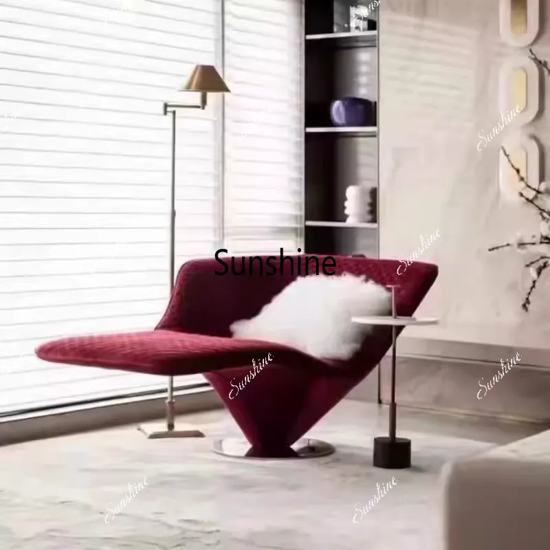Modern creative special-shaped fiberglass geometric armrest leisure chair