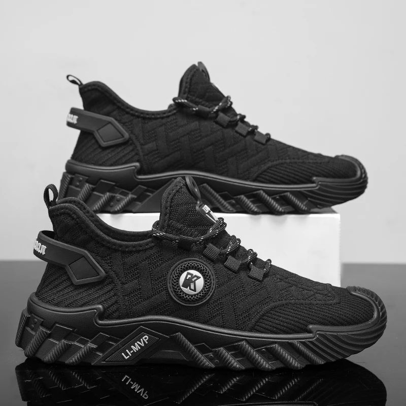 

Men Running Shoes Brand Mesh Breathable Casual Walking Sneakers Male Lace-Up Comfort Lightweight Sport Shoes Non-Slip Outdoor