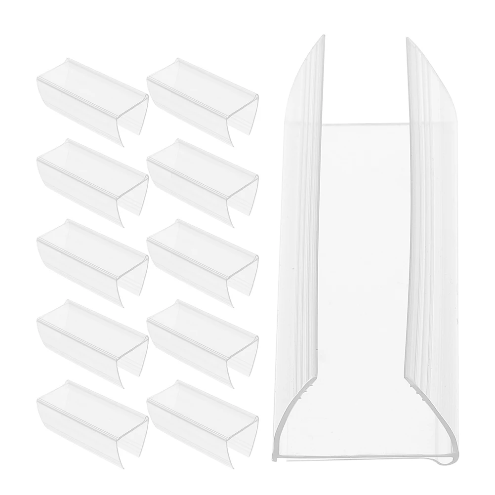 

20 Pcs Supermarket Display Supplies Price Bar Wooden Rack Shelf Label Holders Tag Tags for Wire Shelving