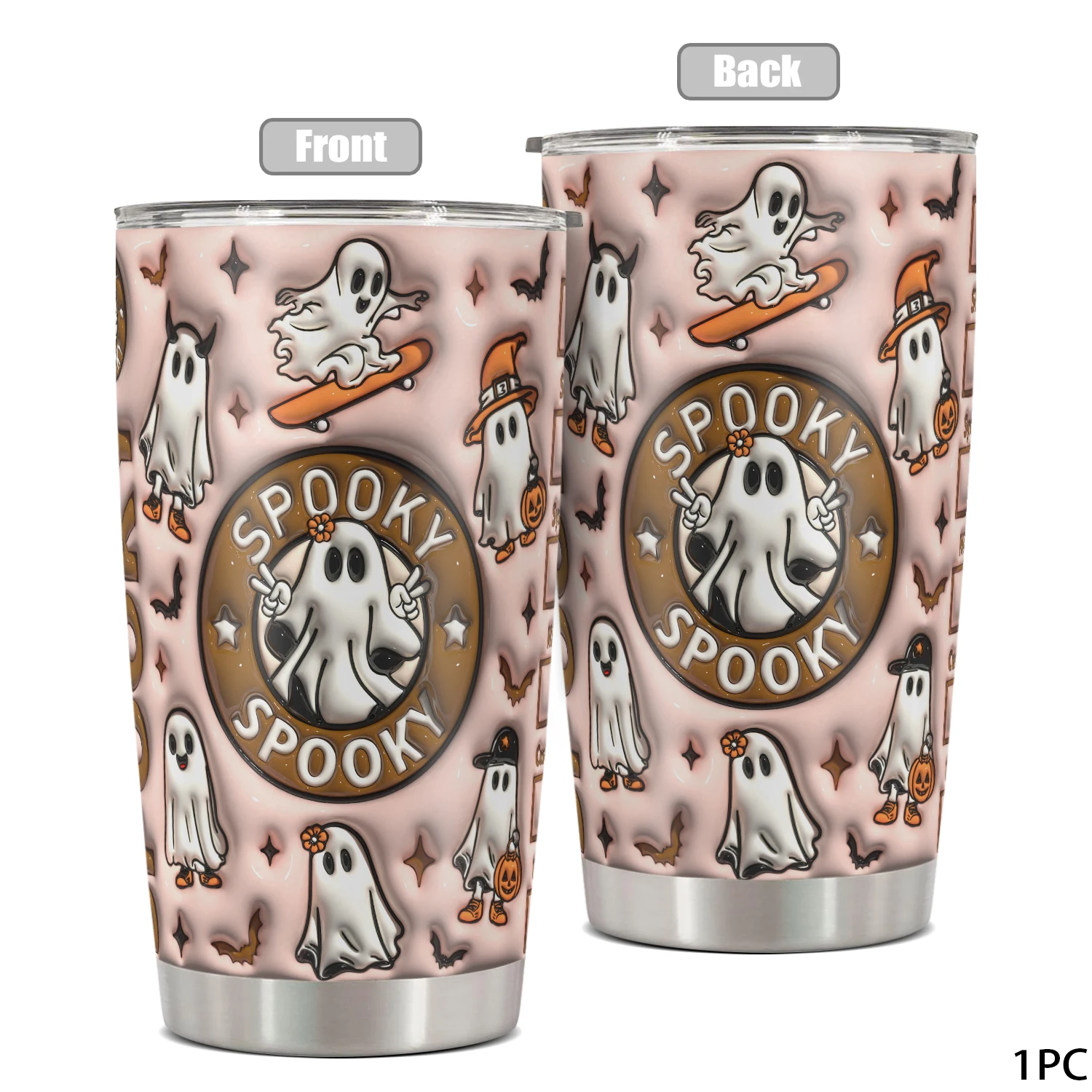 1pc, 20 oz Halloween Gifts Tumbler With Lid, Halloween Gifts, The Shape Is Ugly Funny Print 20oz Stainless Steel Water Bottle,