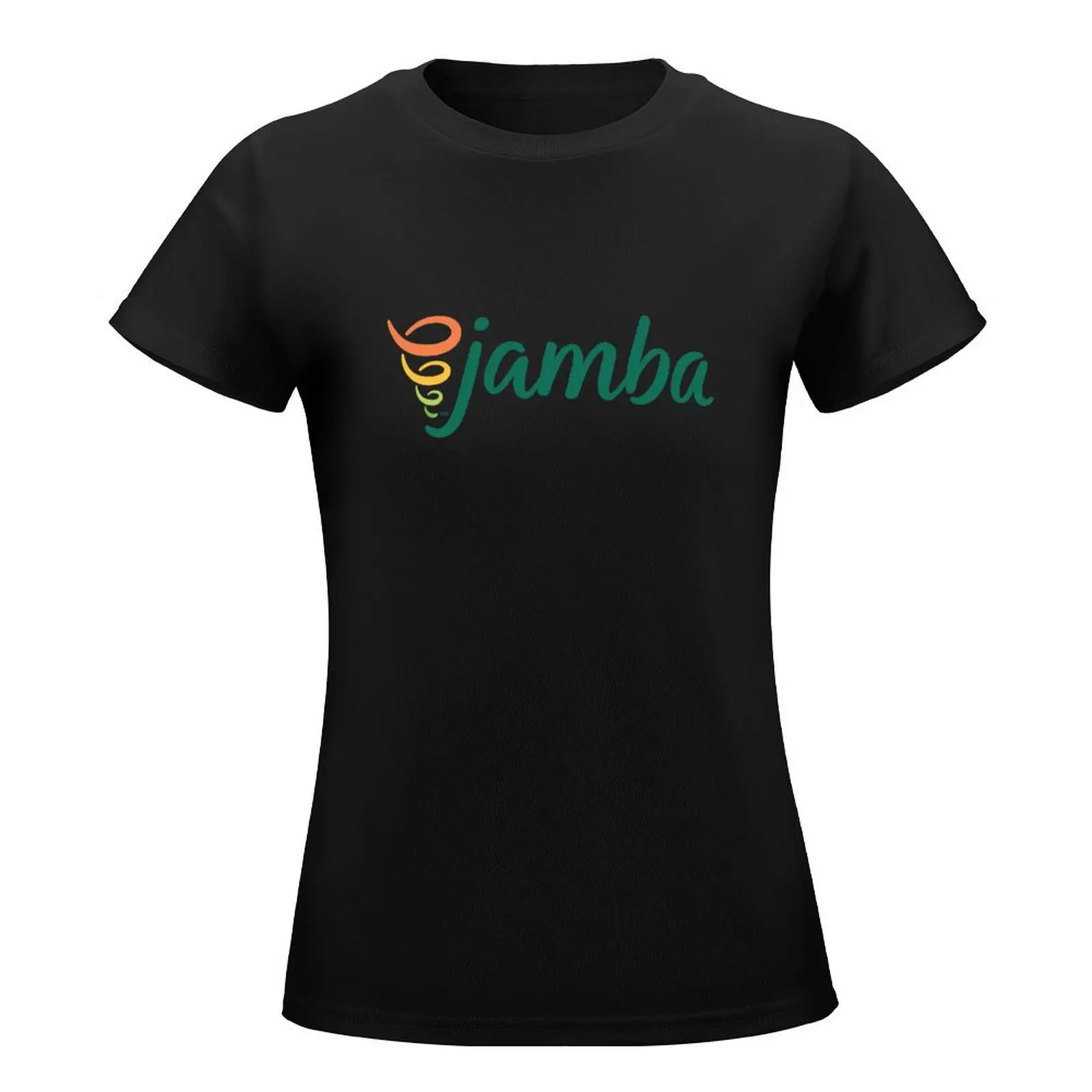 Jamba Juice Cafe t-shirt summer top lady clothes summer top t-shirt in cotone da donna