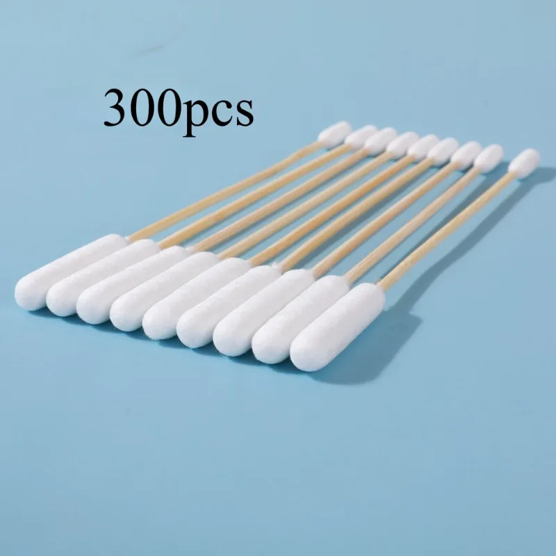 50/100/300/500/900/1000pcs 15cm Double headed Cotton Swabs , Bamboo Handle, Pet Ear Cleaning Solution Supplies for Dogs and Cats