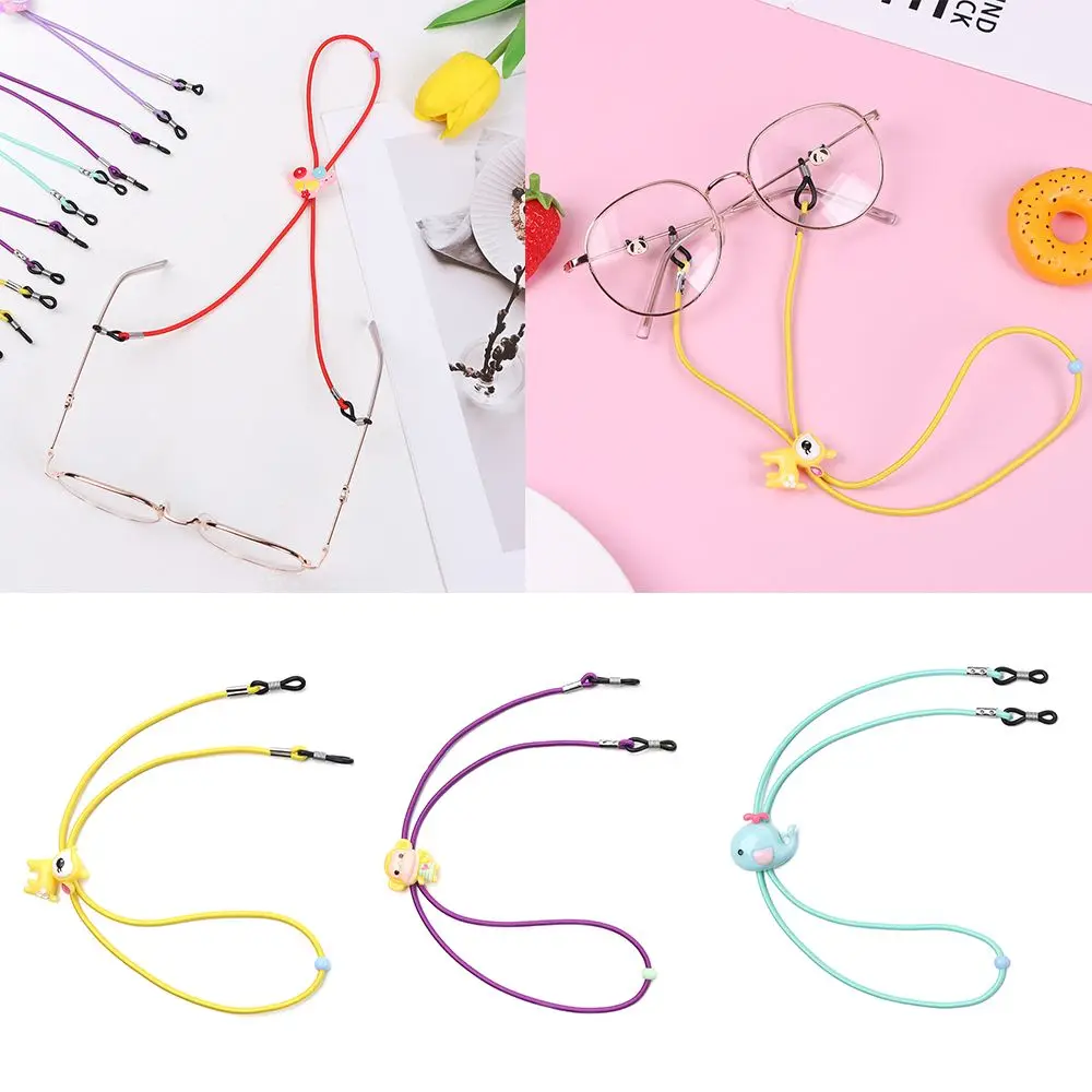 Colorful Cartoon Nylon Elastic Glasses Chain For Child Eyewear Cord Kids Glasses Neck Strap Eyeglass Holder Band Strap