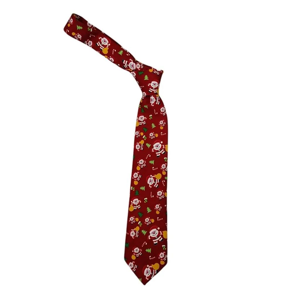 Creative Santa Claus Christmas Necktie Christmas Tree Gift Xmas Shirt Tie Reindeer Snowflakes Man Necktie Christmas