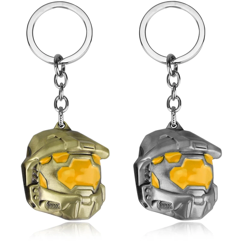 Halo Spartan Assault Mask Keychain Mask Car Keyring Men's Necklace Ornaments Decoration Accessories For fans Gift