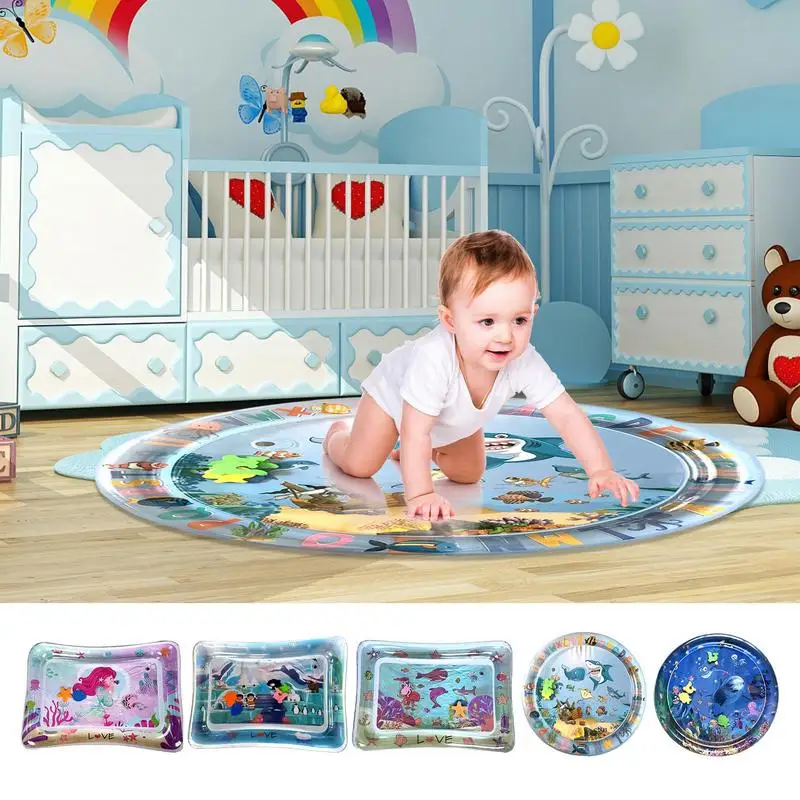 Baby Water Mat Inflatable Cushion Infant Toddler Kids Crawling Inflatable Water Play Mat Early Education Developing Activity Toy