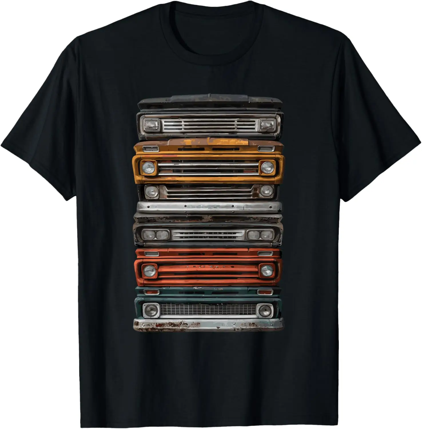 Squarebody Truck T-Shirt 100% Cotton Trendy Y2K Short-Sleeve Tee-Soft, Quick-Drying, Moisture-Wicking; Ideal Sports Casual Wear;